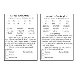 Bài tập đọc lớp 1 đơn giản 35 tuần