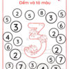 Đếm và tô số dem va to so 3