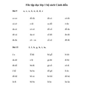Sách luyện đọc tiền tiểu học